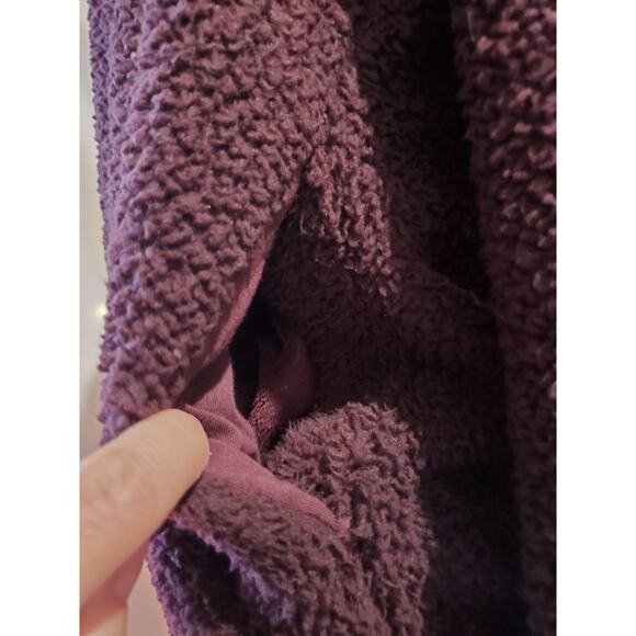 Nike Bomber Wolf Sherpa Teddy Bear Full Zip Bomber Jacket Womens Size M Purple - Picture 9 of 13